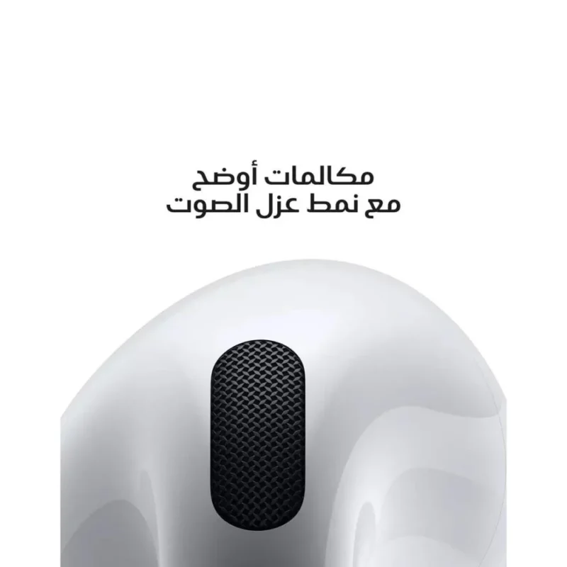⁦ابل - ايربودز 4 سماعات اذن مع خاصية عزل الصوت ومع شاحن نوع سي - ابيض⁩ - الصورة ⁦6⁩