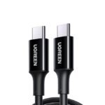 سلك شاحن يوجرين من USB-C إلى USB-C بطول 2 م وبقوة 100 واط - أسود