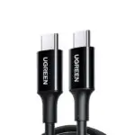 سلك شاحن يوجرين من USB-C إلى USB-C بطول 2 م وبقوة 100 واط - أسود