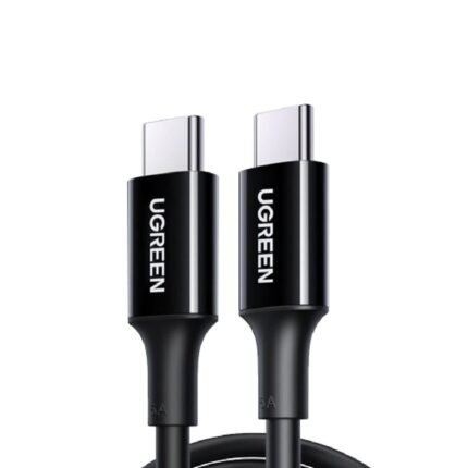 سلك شاحن يوجرين من USB-C إلى USB-C بطول 2 م وبقوة 100 واط - أسود