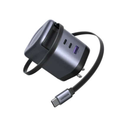 يوجرين شاحن جداري نيكسود برو - بقوة 100 واط مع كابل USB-C قابل للسحب