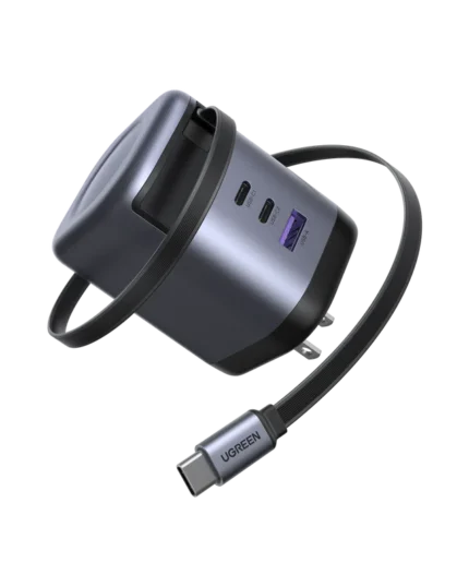 يوجرين شاحن جداري نيكسود برو - بقوة 100 واط مع كابل USB-C قابل للسحب