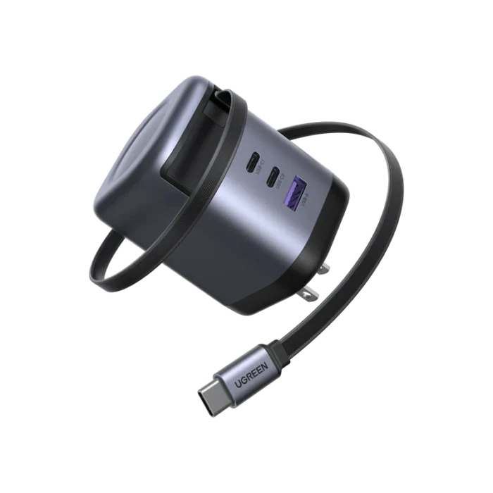 ⁦يوجرين شاحن جداري نيكسود برو - بقوة 100 واط مع كابل USB-C قابل للسحب⁩ - الصورة ⁦1⁩