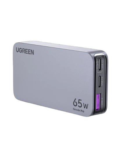 شاحن جداري UGREEN Nexode Pro 65W GaN ثلاثي المنافذ - رمادي (X753)