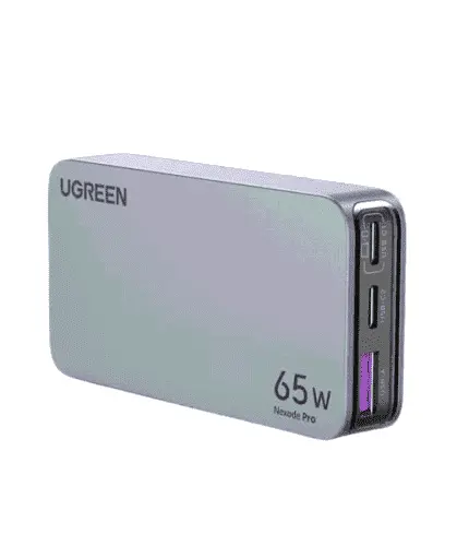 شاحن جداري UGREEN Nexode Pro 65W GaN ثلاثي المنافذ - رمادي (X753)
