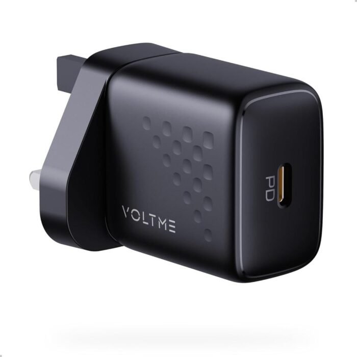 ⁦شاحن  VOLTME  جداري ريفو لايت بمنفذ USB-C وبقوة 20 واط - اسود⁩ - الصورة ⁦1⁩