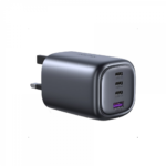 شاحن جداري UGREEN Nexode 100W GaN بثلاثة منافذ أسود