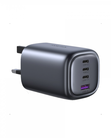 شاحن جداري UGREEN Nexode 100W GaN بثلاثة منافذ أسود