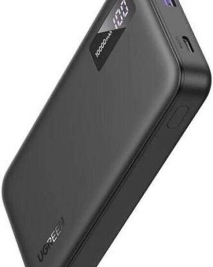 شاحن UGREEN متنقل 20W PD / 22.5W بشاشه رقميه 10000mAh من شركة UGREEN اسود