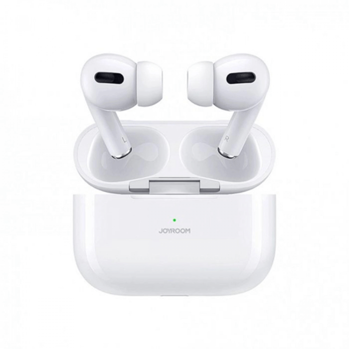 ⁦سماعة أذن لاسلكية JOYROOM JR-T03S Pro مع علبة شحن لاسلكي وجراب سيليكون – أبيض⁩ - الصورة ⁦1⁩