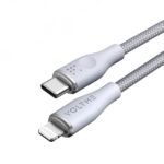 كابل VOLTME مضفر مزدوج Type-C إلى Lightning 3A / 1.2M مع موصل من الزنك باللون الرمادي