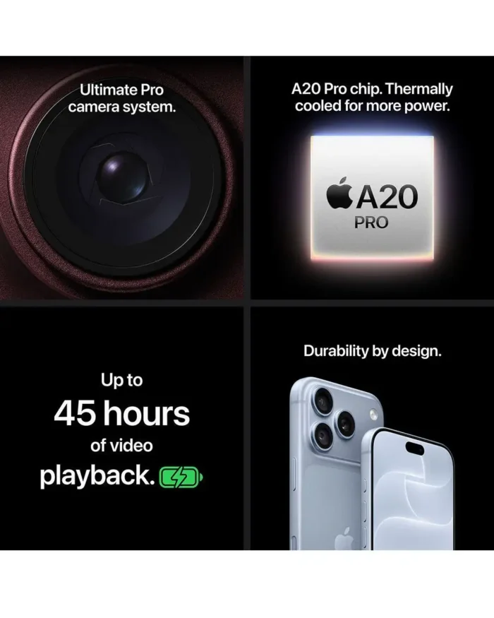 ⁦جوال Apple iPhone 18 Pro Max سعة 256 جيجابايت الاصدار السعودي - لون Black⁩ - الصورة ⁦5⁩