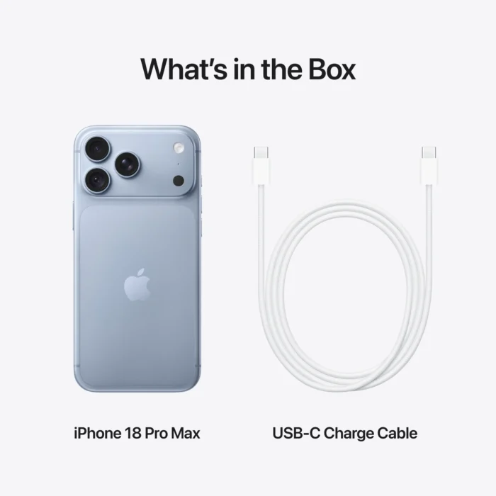 ⁦جوال Apple iPhone 18 Pro Max سعة 256 جيجابايت مع 12 جيجابايت RAM  الاصدار السعودي لون Glacier⁩ - الصورة ⁦3⁩